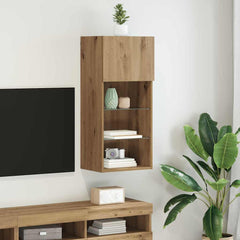 vidaXL Wall-mounted TV Cabinet 40.5 x 30 x 90 cm Artisan Oak 1