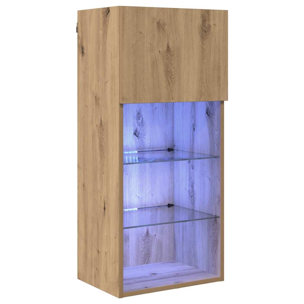 vidaXL Wall-mounted TV Cabinet 40.5 x 30 x 90 cm Artisan Oak 2
