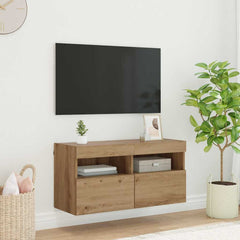 vidaXL TV Wall Cabinet 80 x 30 x 40 cm Artisan Oak Engineered Wood 1