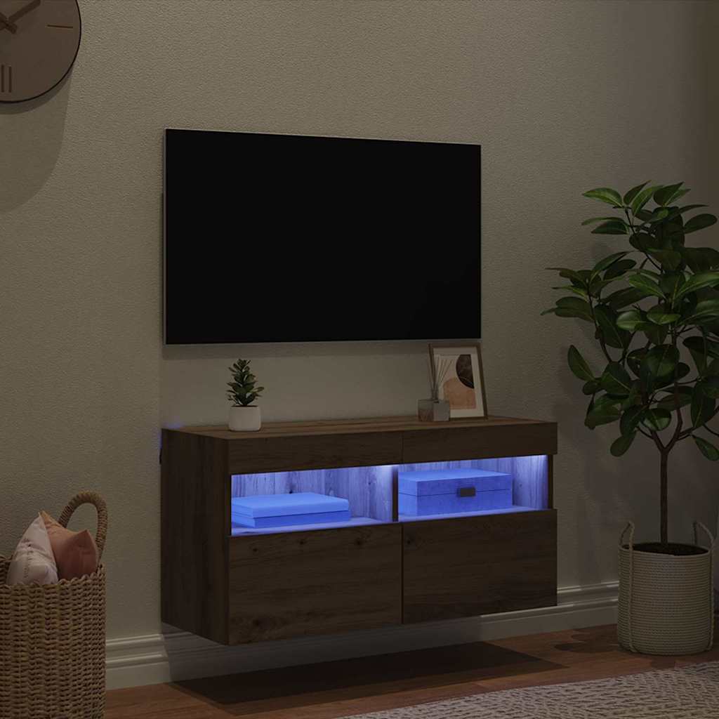 vidaXL TV Wall Cabinet 80 x 30 x 40 cm Artisan Oak Engineered Wood 5