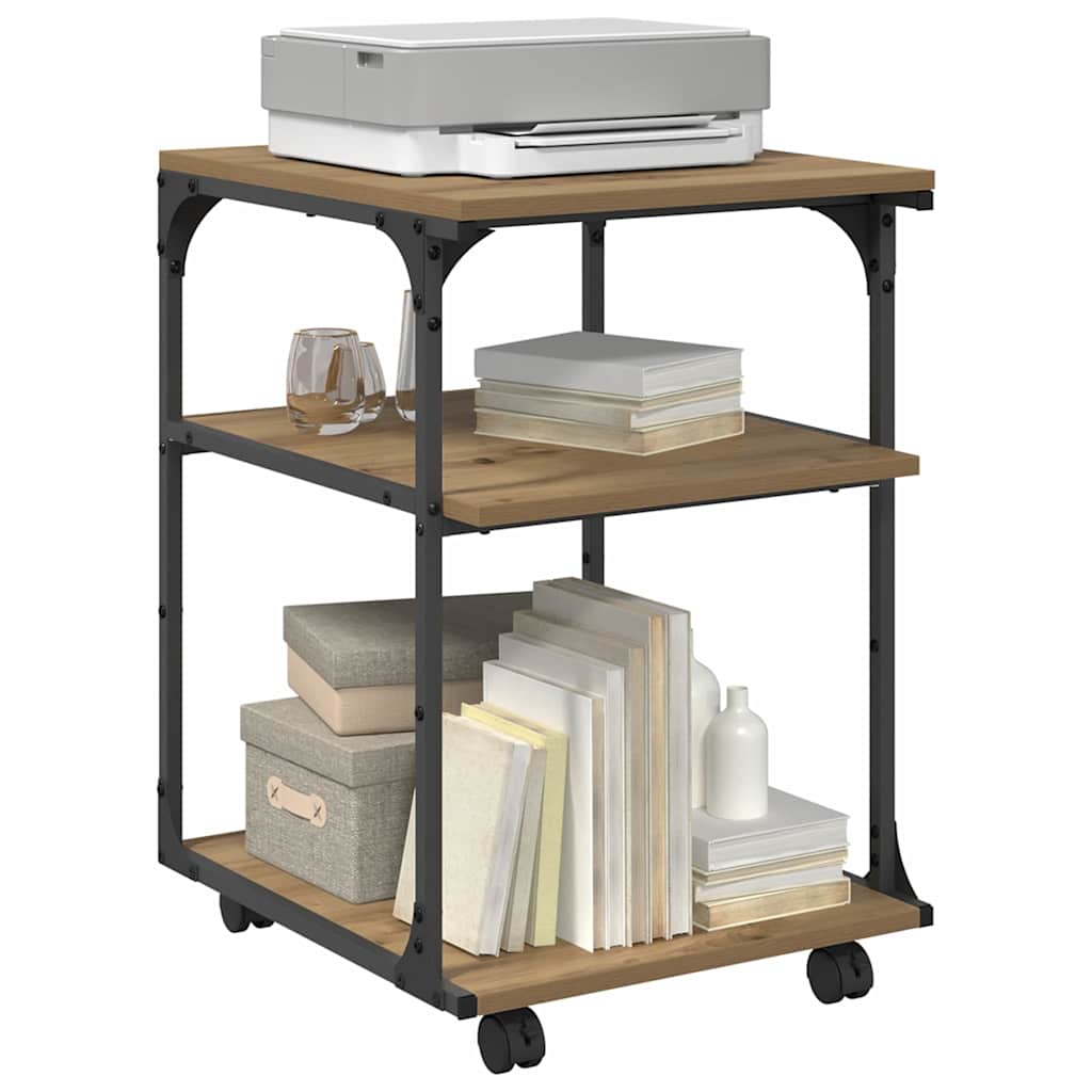 vidaXL Printer Stand Artisan Oak 43 x 48 x 64 cm Engineered Wood 3