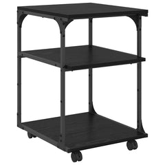 vidaXL Printer Stand Black Oak 43 x 48 x 64 cm Engineered Wood 2