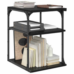 vidaXL Printer Stand Black Oak 43 x 48 x 64 cm Engineered Wood 4
