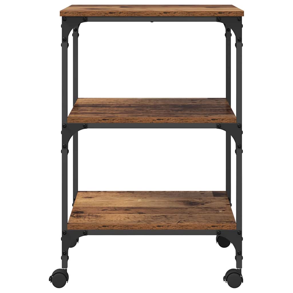 vidaXL Printer Stand Old Wood 50 x 41 x 75 cm Engineered Wood 6