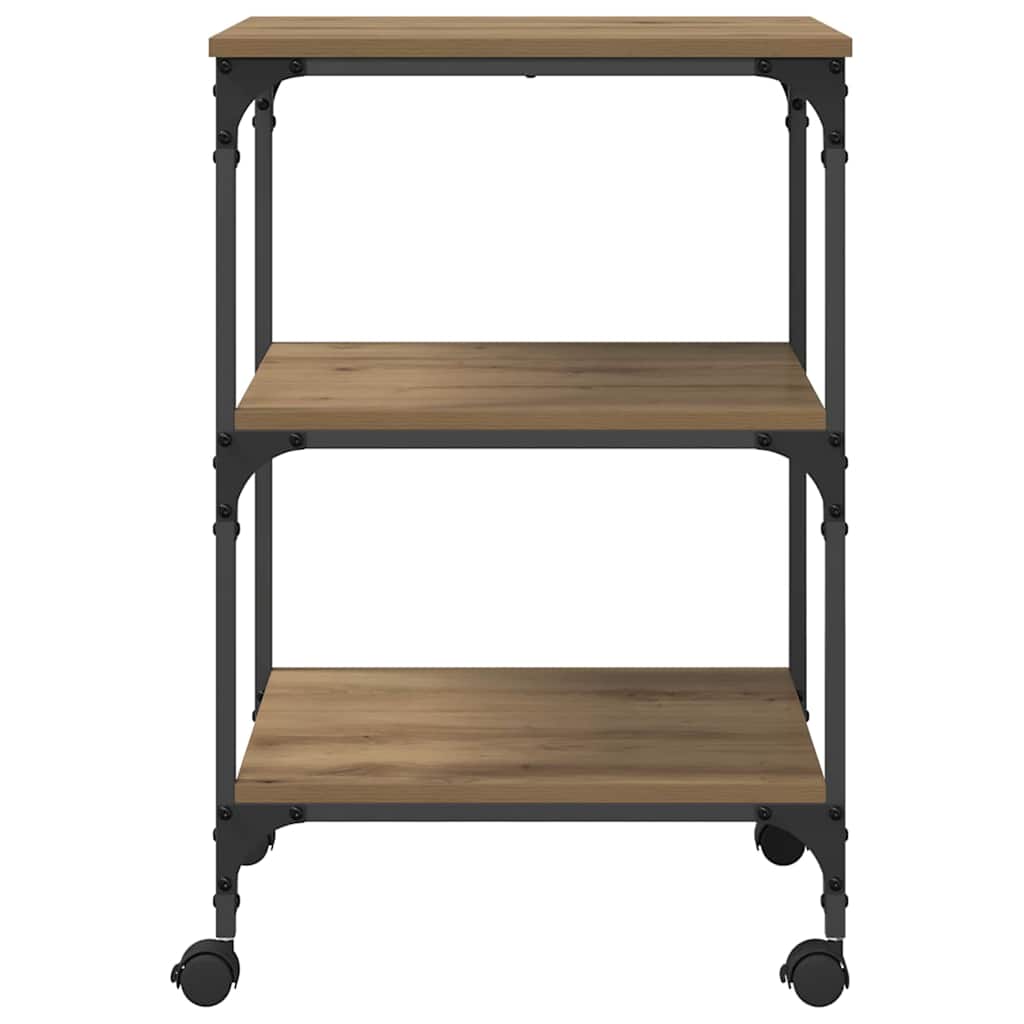 vidaXL Printer Stand Artisan Oak 50 x 41 x 75 cm Engineered Wood 6