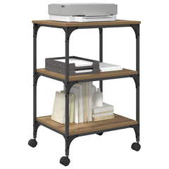 vidaXL Printer Stand Artisan Oak 50 x 41 x 75 cm Engineered Wood 3
