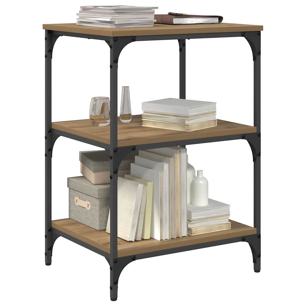 vidaXL Printer Stand Artisan Oak 50 x 41 x 75 cm Engineered Wood 4