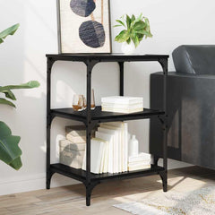 vidaXL Printer Stand Black Oak 50 x 41 x 75 cm Engineered Wood 5