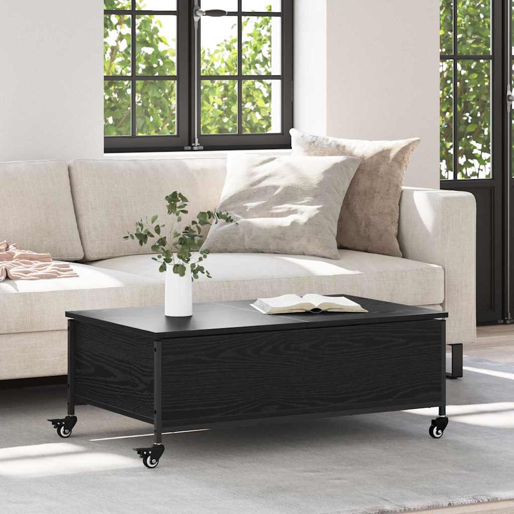 vidaXL Coffee Table Black Oak 91 x 55 x 32 cm Engineered Wood 1