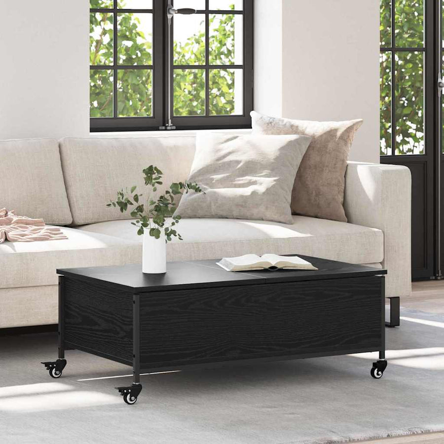 vidaXL Coffee Table Black Oak 91 x 55 x 32 cm Engineered Wood 1