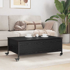 vidaXL Coffee Table Black Oak 91 x 55 x 32 cm Engineered Wood 4