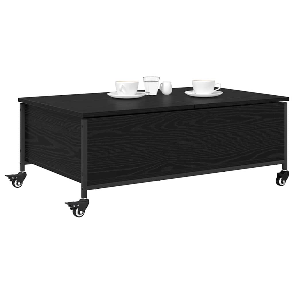 vidaXL Coffee Table Black Oak 91 x 55 x 32 cm Engineered Wood 3