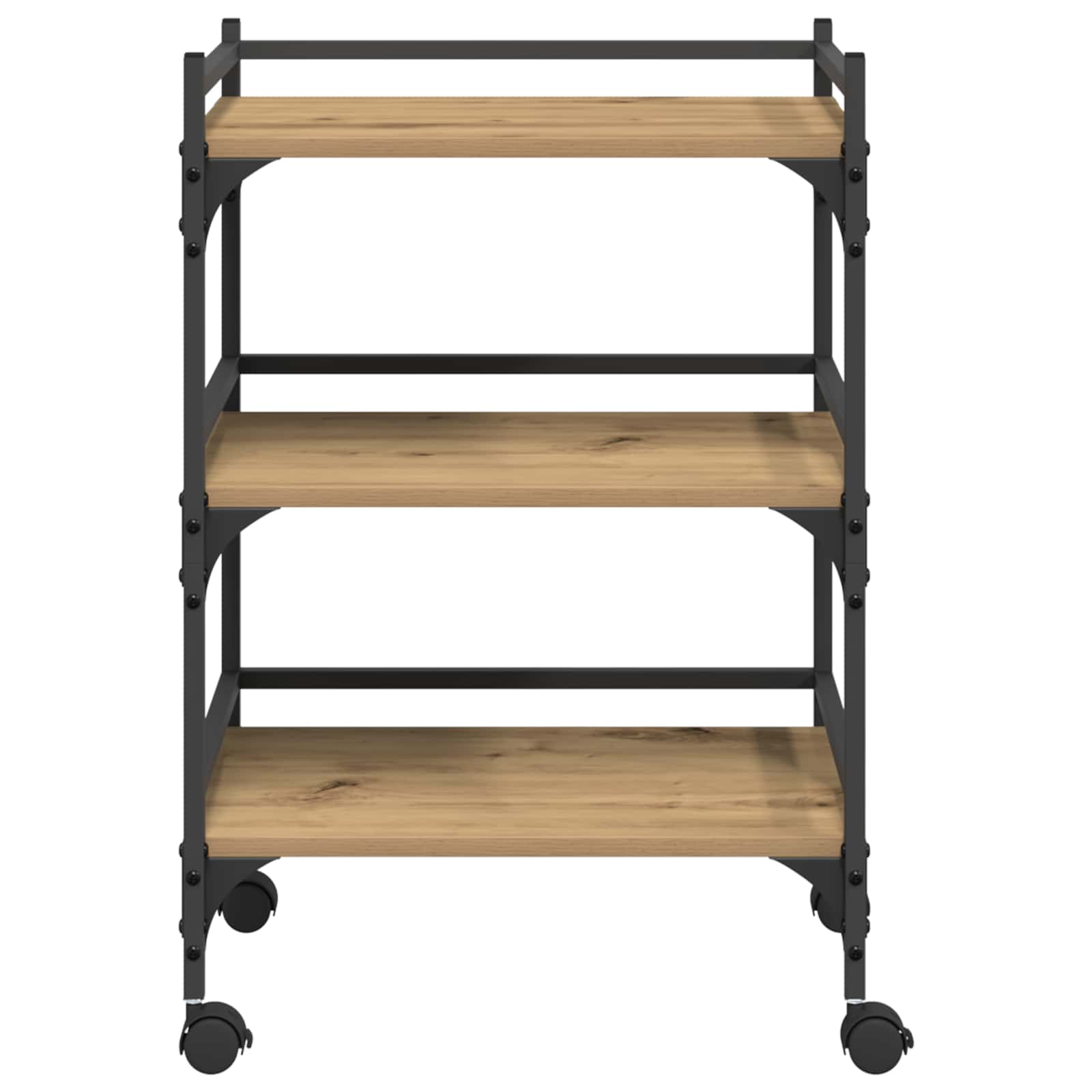 vidaXL Kitchen Trolley Artisan Oak 50 x 35 x 75.5 cm Engineered Wood 6