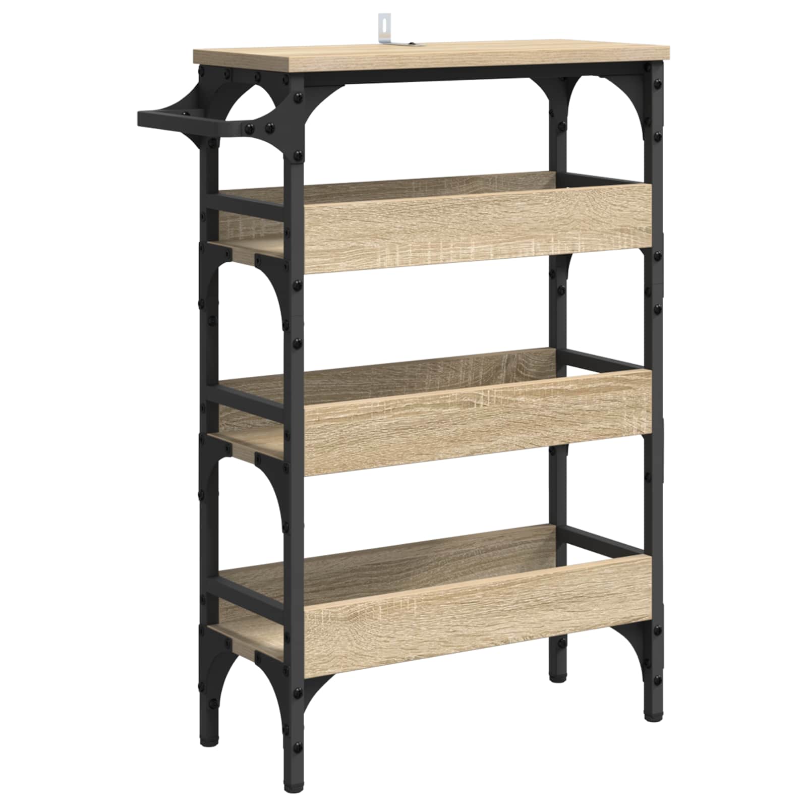 vidaXL Kitchen Trolley Sonoma Oak 53 x 20 x 76 cm Engineered Wood 5