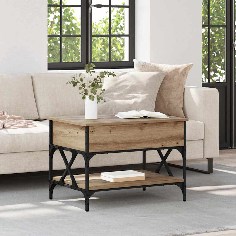 vidaXL Coffee Table Artisan Oak 70x50x50cm Engineered Wood 1