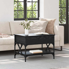 vidaXL Coffee Table Black Oak 70x50x50cm Engineered Wood 1