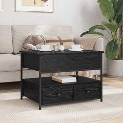 vidaXL Coffee Table Black Oak 70 x 50 x 54.5 cm Engineered Wood 4