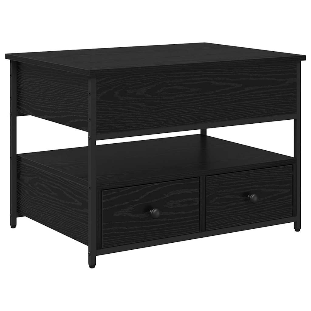 vidaXL Coffee Table Black Oak 70 x 50 x 54.5 cm Engineered Wood 2