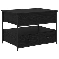 vidaXL Coffee Table Black Oak 70 x 50 x 54.5 cm Engineered Wood 2