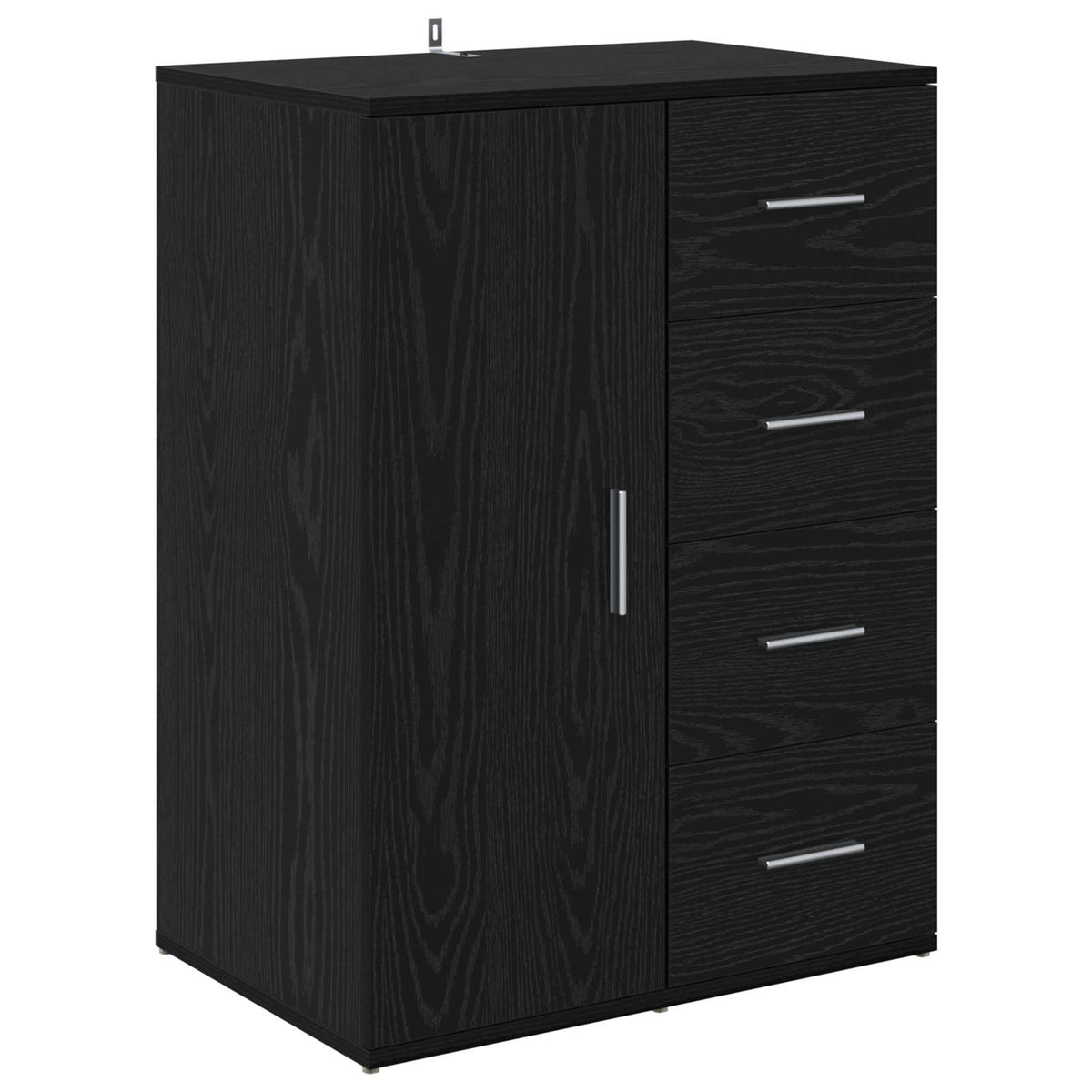 Sideboard 59 x 39 x 80 cm Engineered Wood Black oak