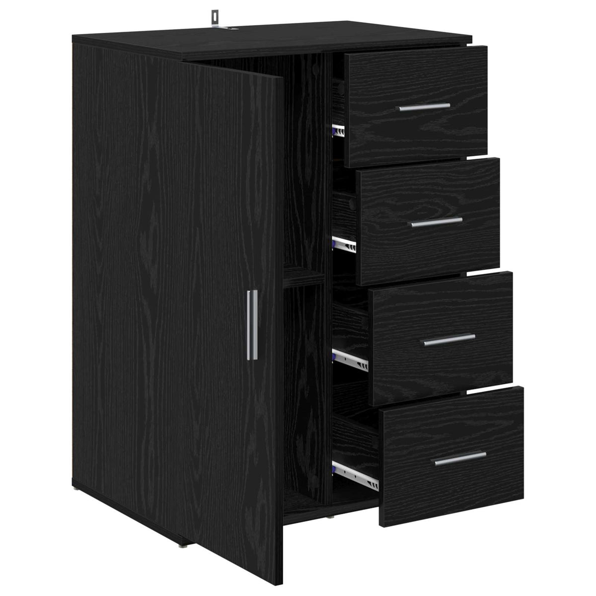 Sideboard 59 x 39 x 80 cm Engineered Wood Black oak