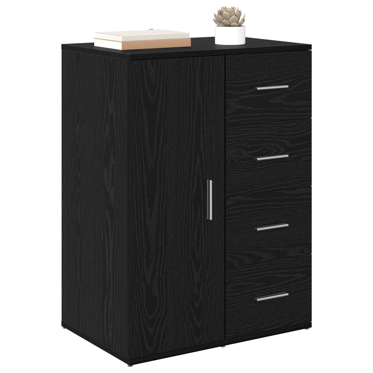 Sideboard 59 x 39 x 80 cm Engineered Wood Black oak