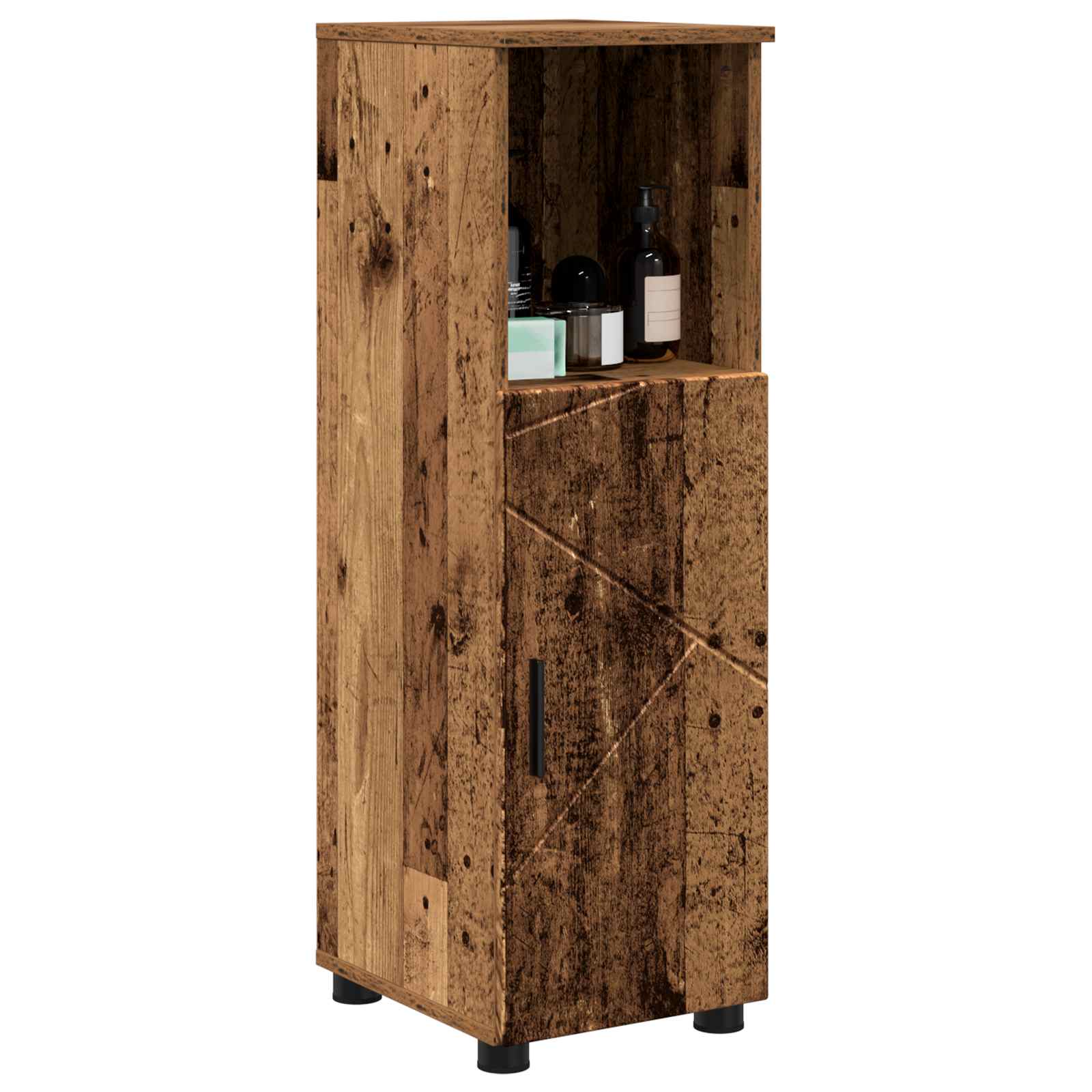 vidaXL Bathroom Cabinet Old Wood 30 x 35 x 95 cm 3