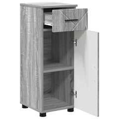 vidaXL Bathroom Cabinet Grey Sonoma 30 x 35 x 80 cm 5