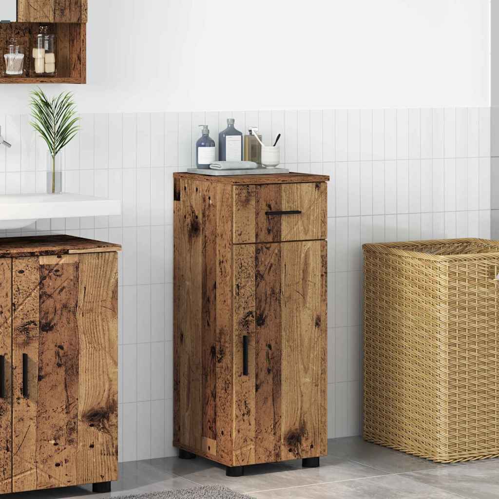 vidaXL Bathroom Cabinet Old Wood 30 x 35 x 80 cm 1