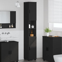 Bathroom Cabinet 30 x 35 x 192 cm Black