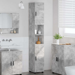 Bathroom Cabinet 30 x 35 x 192 cm Concrete grey