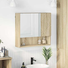 vidaXL Mirror Cabinet Sonoma Oak 59 x 17 x 55 cm Engineered Wood 1