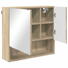 vidaXL Mirror Cabinet Sonoma Oak 59 x 17 x 55 cm Engineered Wood 5