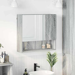 vidaXL Mirror Cabinet Grey Sonoma 59 x 17 x 55 cm Engineered Wood 1