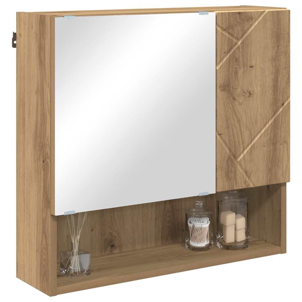 vidaXL Mirror Cabinet Artisan Oak 59 x 17 x 55 cm Engineered Wood 3