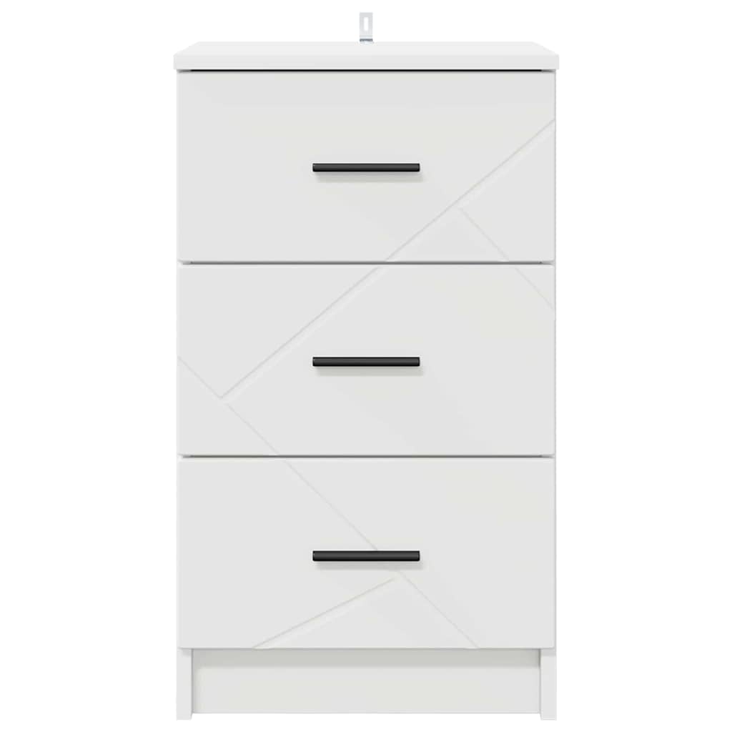 vidaXL Bedside Cabinet White 38 x 38 x 66 cm Engineered wood 6