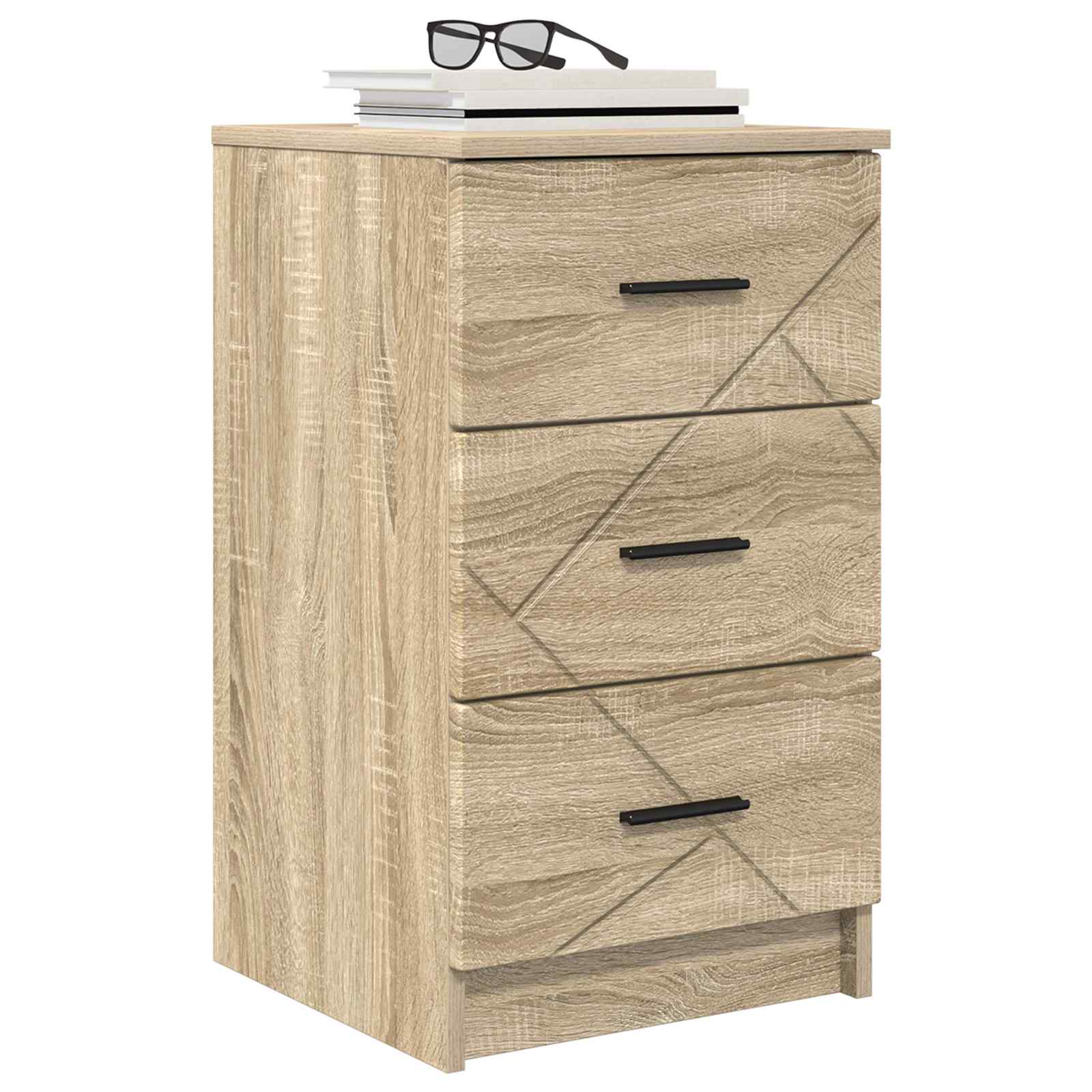 vidaXL Bedside Cabinet Sonoma oak 38 x 38 x 66 cm Engineered wood 3