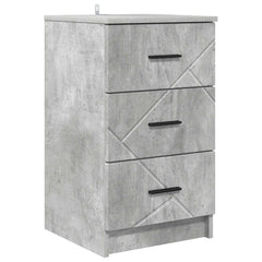 vidaXL Bedside Cabinet Concrete grey 38 x 38 x 66 cm Engineered wood 2