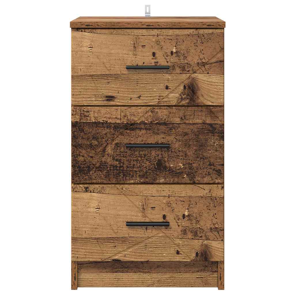 vidaXL Bedside Cabinet Old wood 38 x 38 x 66 cm Engineered wood 6