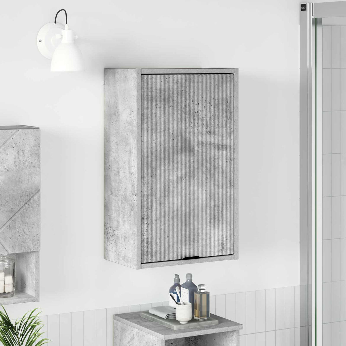 Bathroom Cabinet 39 x 23.5 x 65 cm Concrete grey