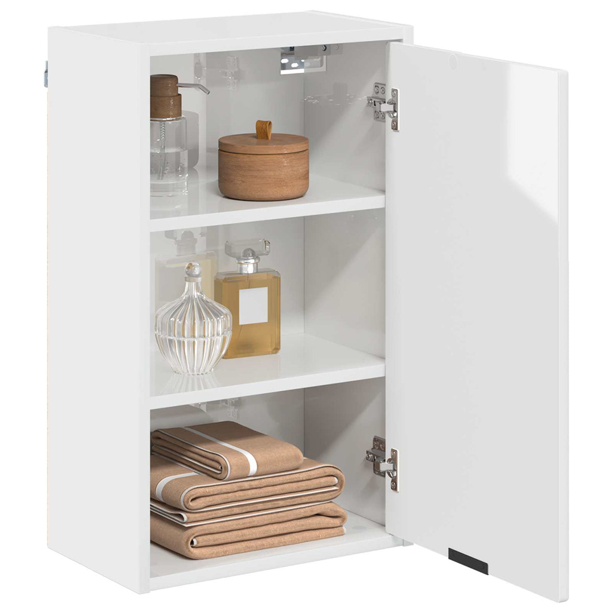 Bathroom Cabinet 39 x 23.5 x 65 cm High gloss white