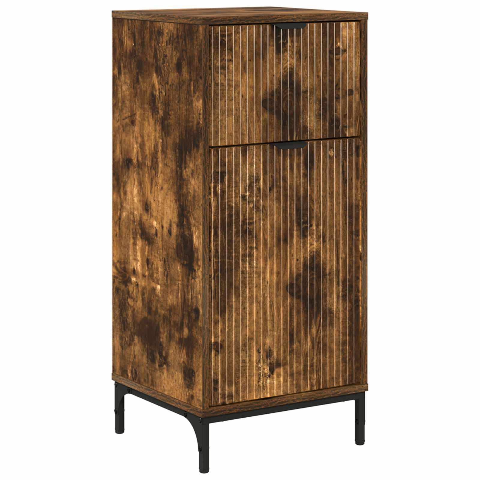 vidaXL Bathroom Cabinet Smoked Oak 39.5 x 36 x 88 cm 2