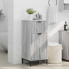 vidaXL Bathroom Cabinet Grey Sonoma 39.5 x 36 x 88 cm 4