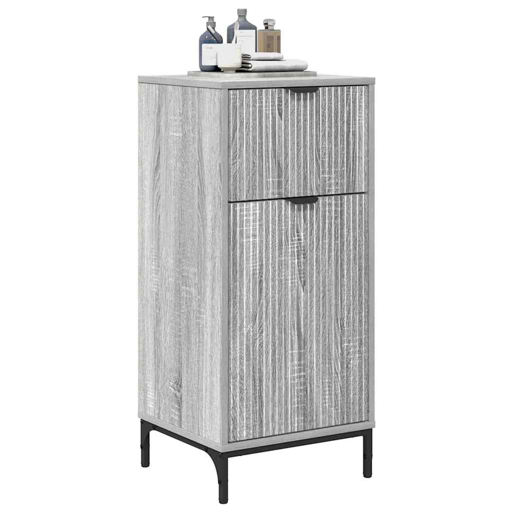 vidaXL Bathroom Cabinet Grey Sonoma 39.5 x 36 x 88 cm 3