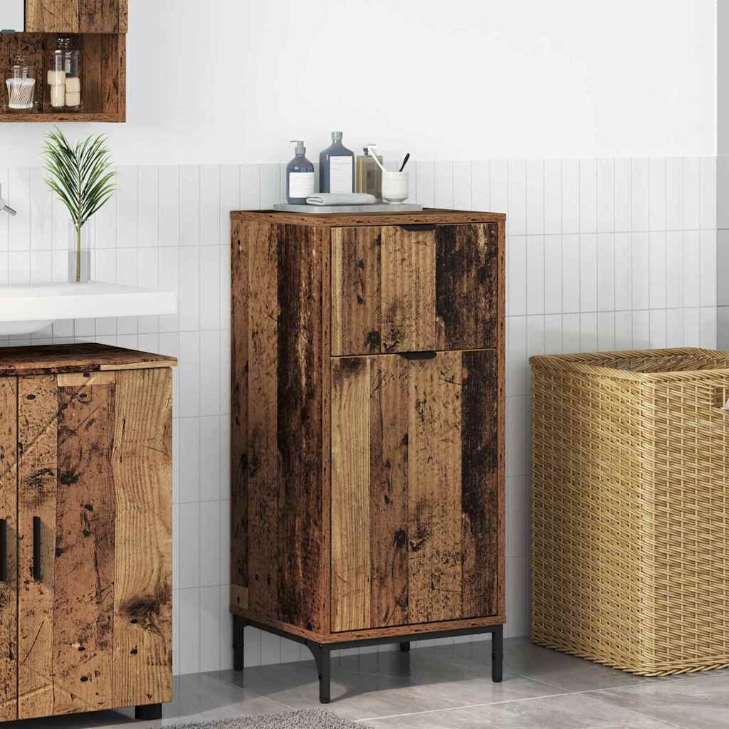 vidaXL Bathroom Cabinet Old Wood 39.5 x 36 x 88 cm 1