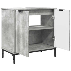 vidaXL Bathroom Sink Cabinet Concrete Grey 60.5 x 33.5 x 61 cm 5