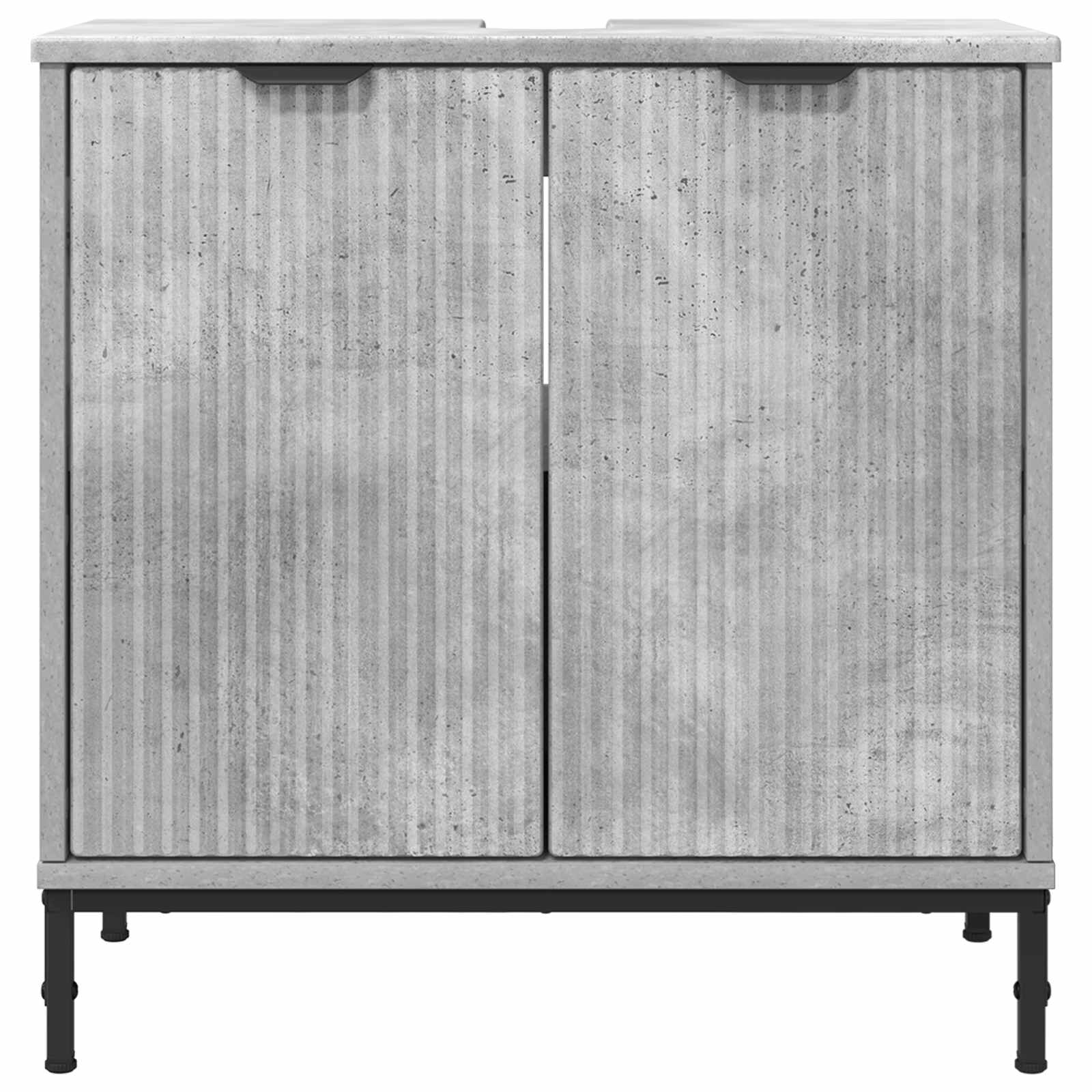 vidaXL Bathroom Sink Cabinet Concrete Grey 60.5 x 33.5 x 61 cm 6