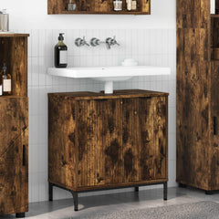 vidaXL Bathroom Sink Cabinet Smoked Oak 60.5 x 33.5 x 61 cm 1
