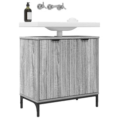 vidaXL Bathroom Sink Cabinet Grey Sonoma 60.5 x 33.5 x 61 cm 3