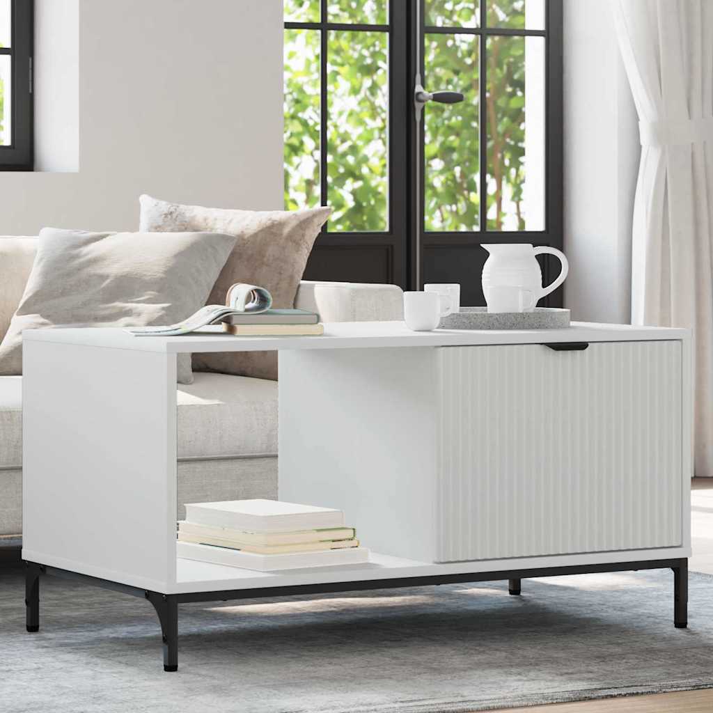 Coffee Table 90 x 49 x 46 cm Engineered Wood White